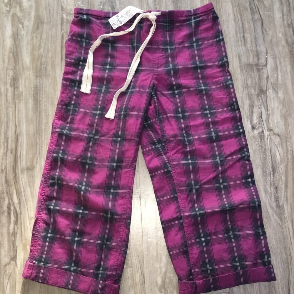 Gorgeous Roots lounge plaid cropped pants capris 💜✨